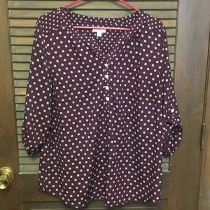 Croft & Barrow 3/4 length sleeve blouse
